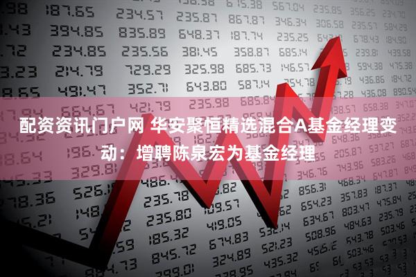 配资资讯门户网 华安聚恒精选混合A基金经理变动：增聘陈泉宏为基金经理
